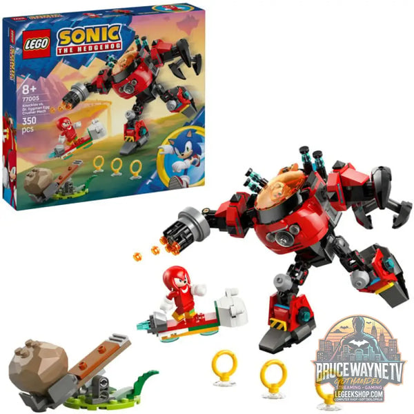 LEGO 77005 Sonic the Hedgehog Knuckles vs. Dr. Eggmans Egg Crusher Mech, jeu de construction - LEGO