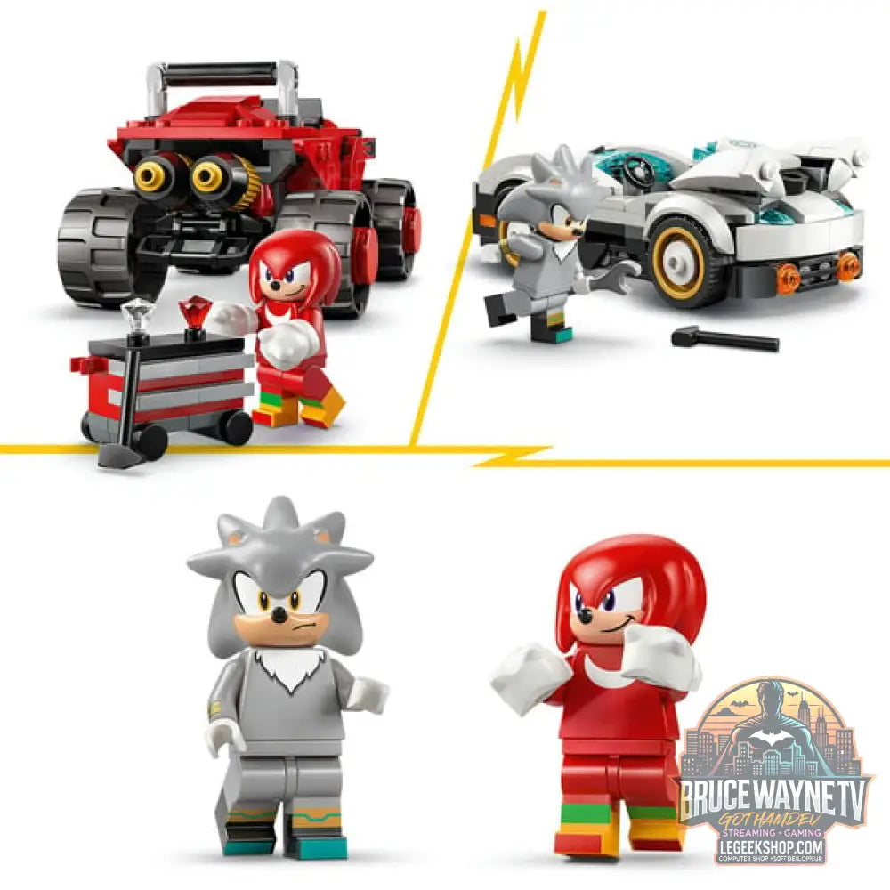LEGO 77118 Sonic the Hedgehog Silvers Auto vs. Knuckles' Monstertruck, jeu de construction - LEGO - vue 5