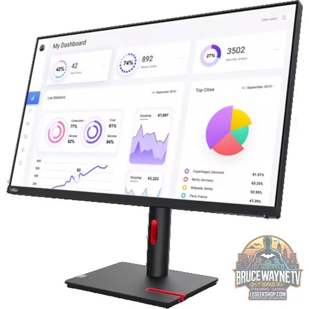 Lenovo ThinkVision T32p-30 32" 3840 × 2160 px IPS 60 Hz - Lenovo - vue 3