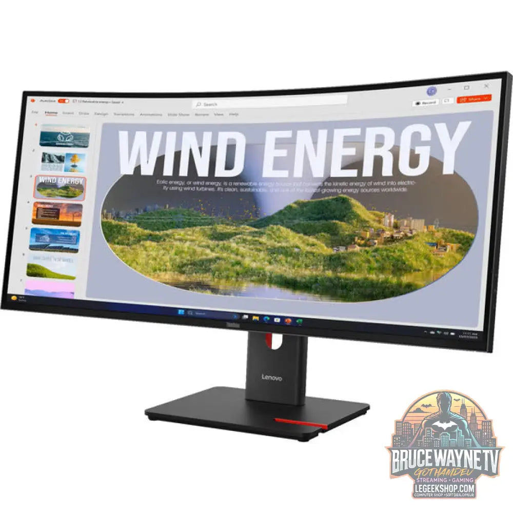 Lenovo ThinkVision T34WD-40 34" QHD/WQHD VA 120 Hz - Lenovo - vue 3
