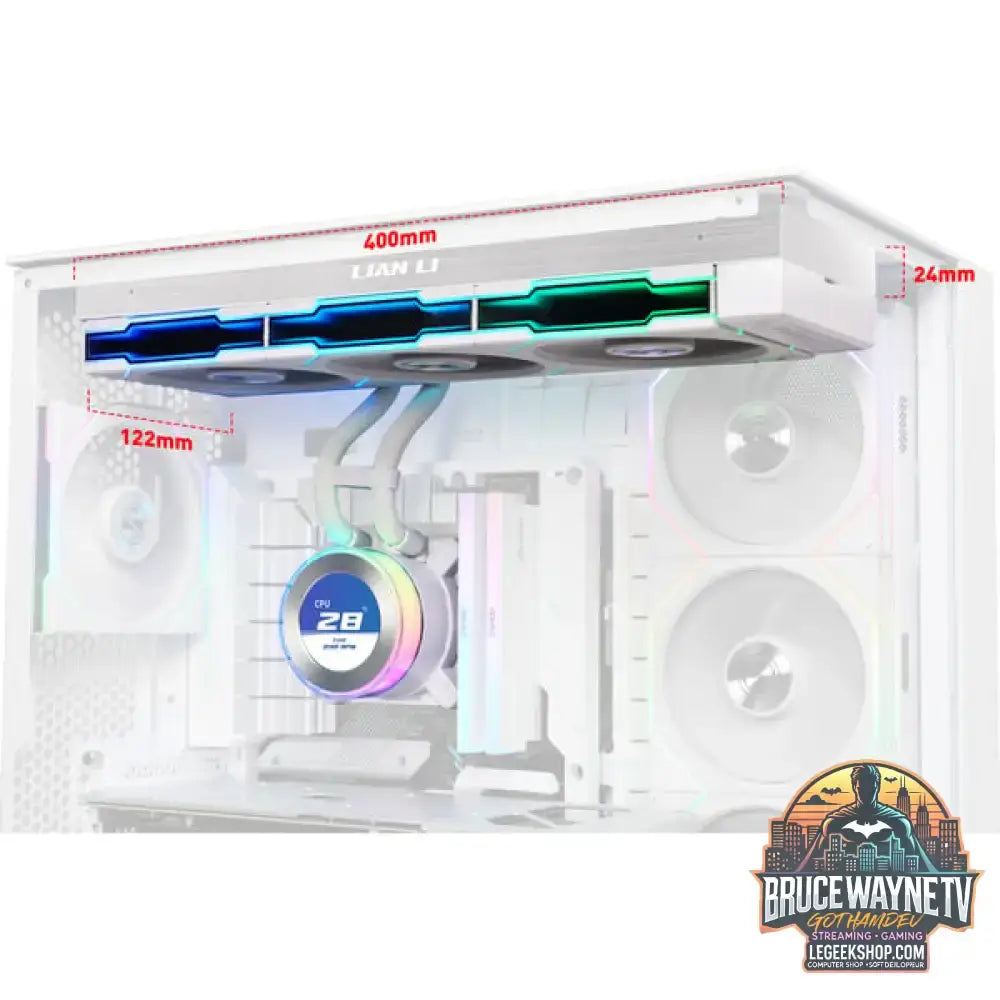 Lian Li HydroShift II LCD-C 360TL, Wasserkühlung weiß - Lian Li - vue 3