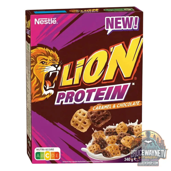 Lion Protéine Caramel & Chocolat céréales protéinées au goût de caramel et chocolat de 340 g (Pack de 7) - Snacks &