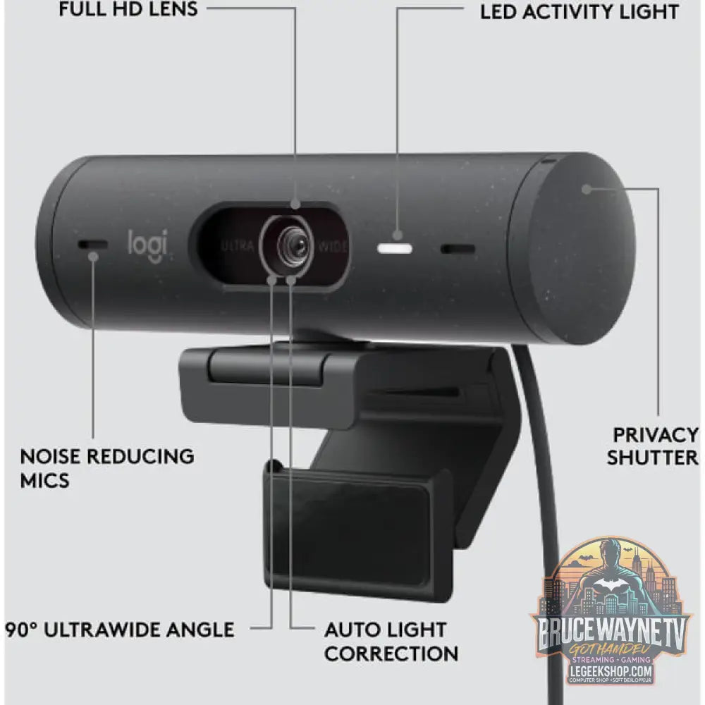 Logitech Brio 500, webcam - Logitech - vue 2