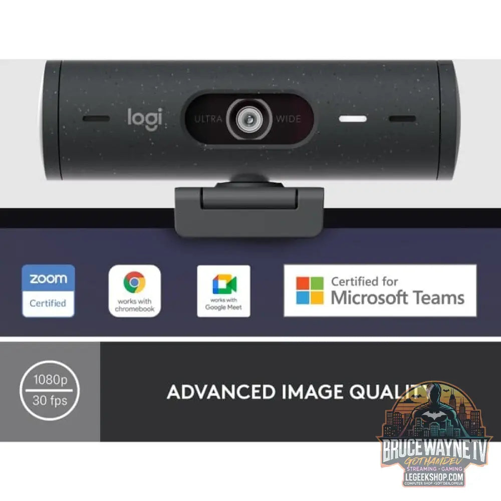 Logitech Brio 500, webcam - Logitech - vue 3