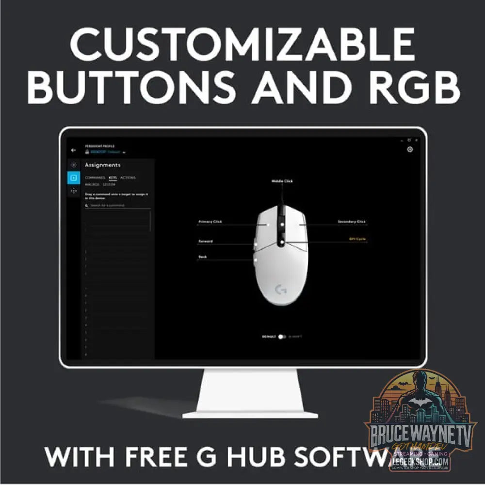 Logitech G203 LIGHTSYNC, souris gaming - vue 9