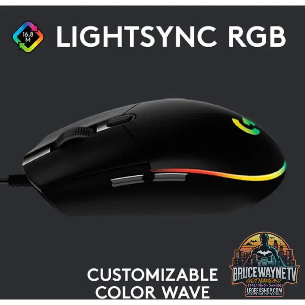 Logitech G203 LIGHTSYNC, souris gaming - vue 2