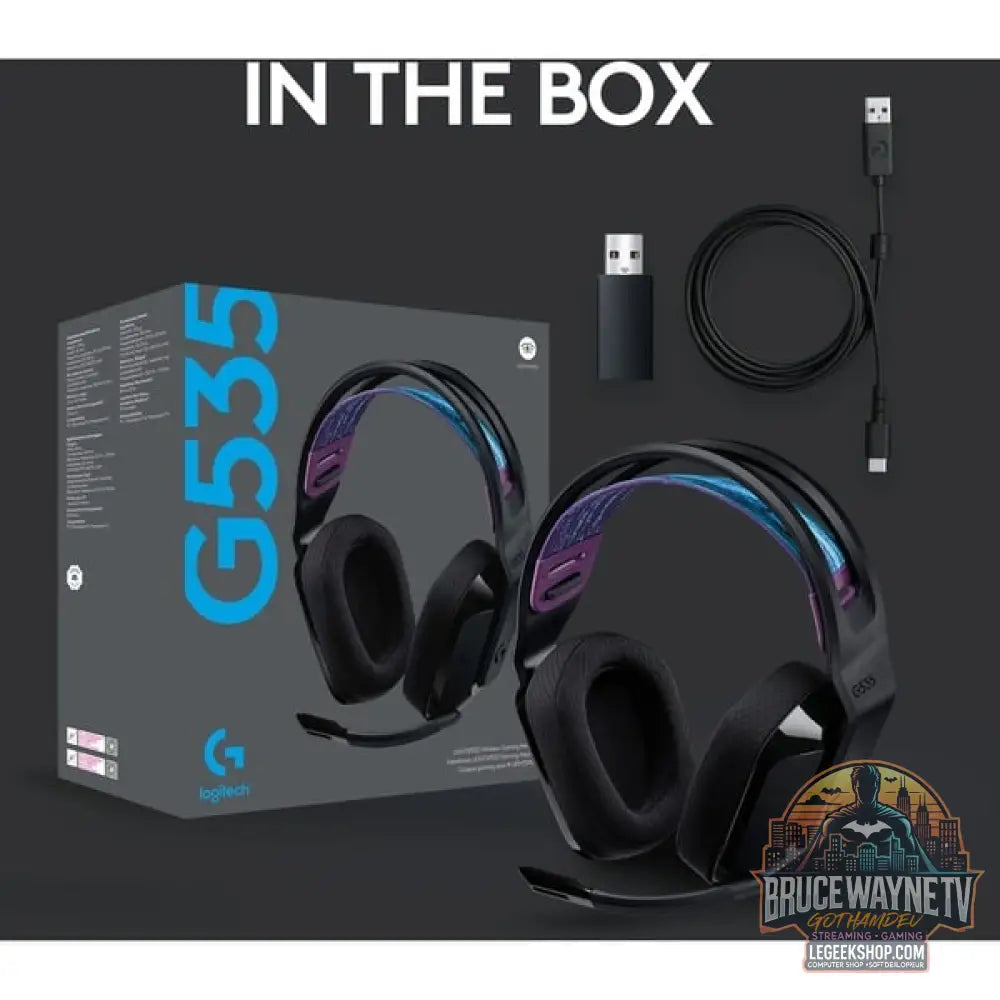 Logitech G535 LIGHTSPEED, casque gaming - vue 10