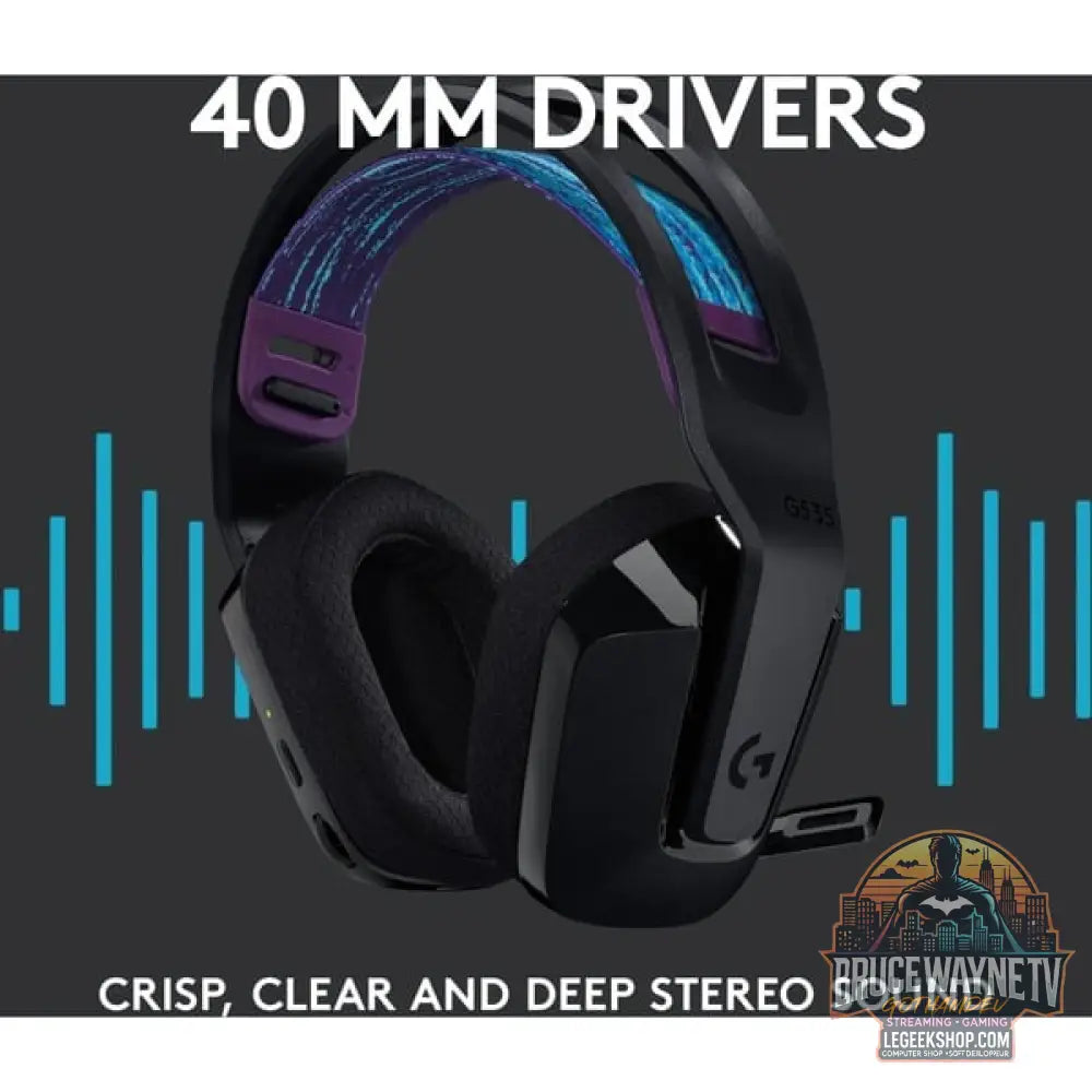 Logitech G535 LIGHTSPEED, casque gaming - vue 9