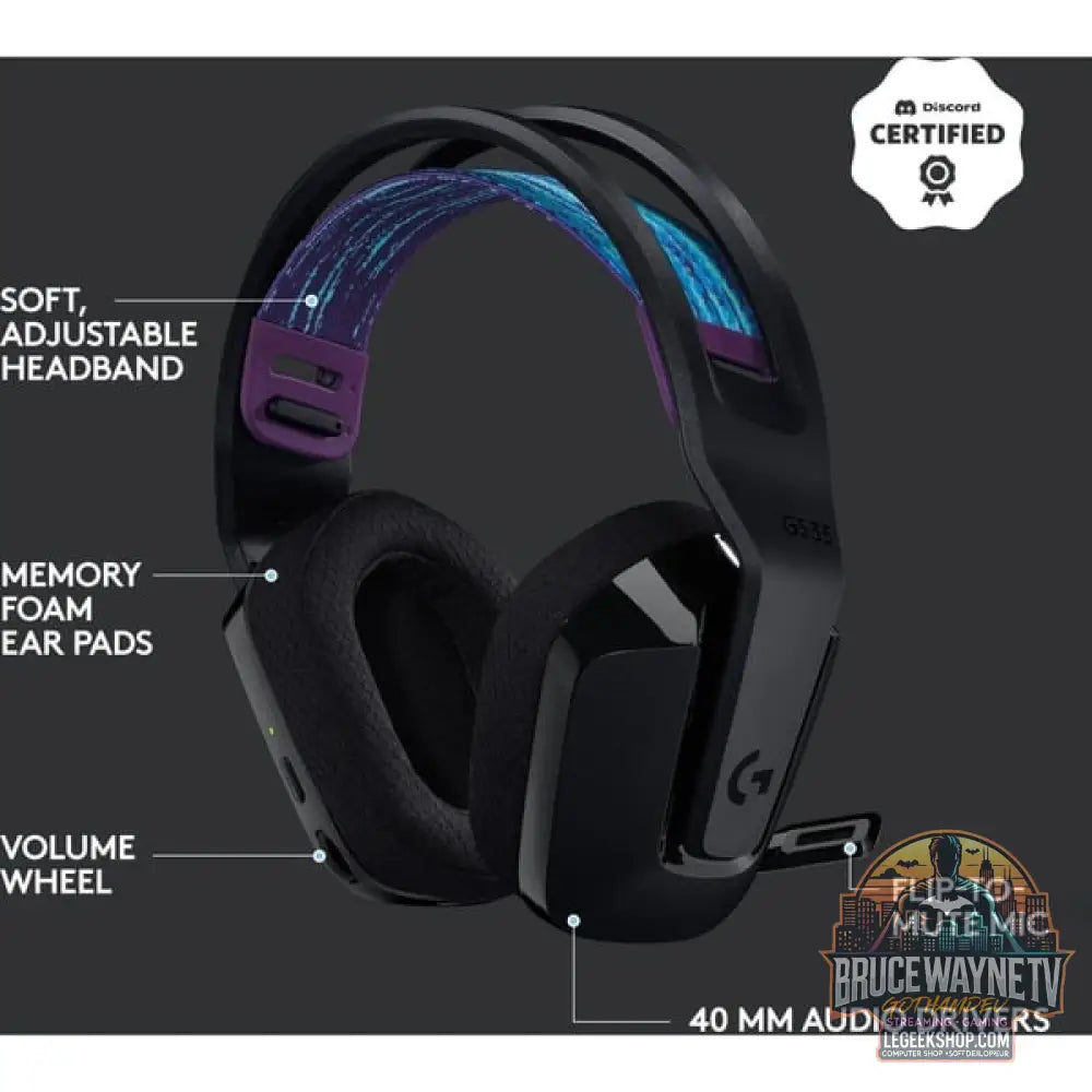 Logitech G535 LIGHTSPEED, casque gaming - vue 6
