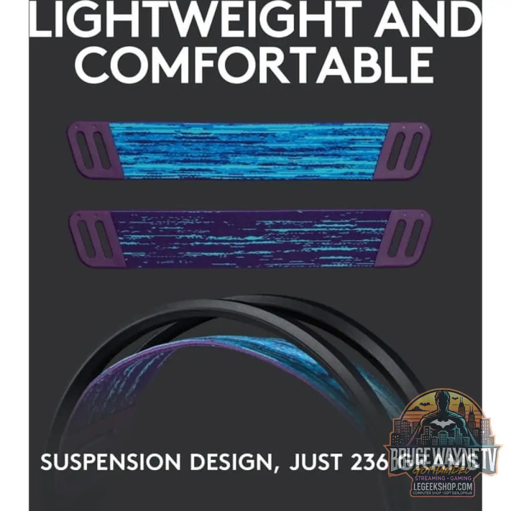 Logitech G535 LIGHTSPEED, casque gaming - vue 3
