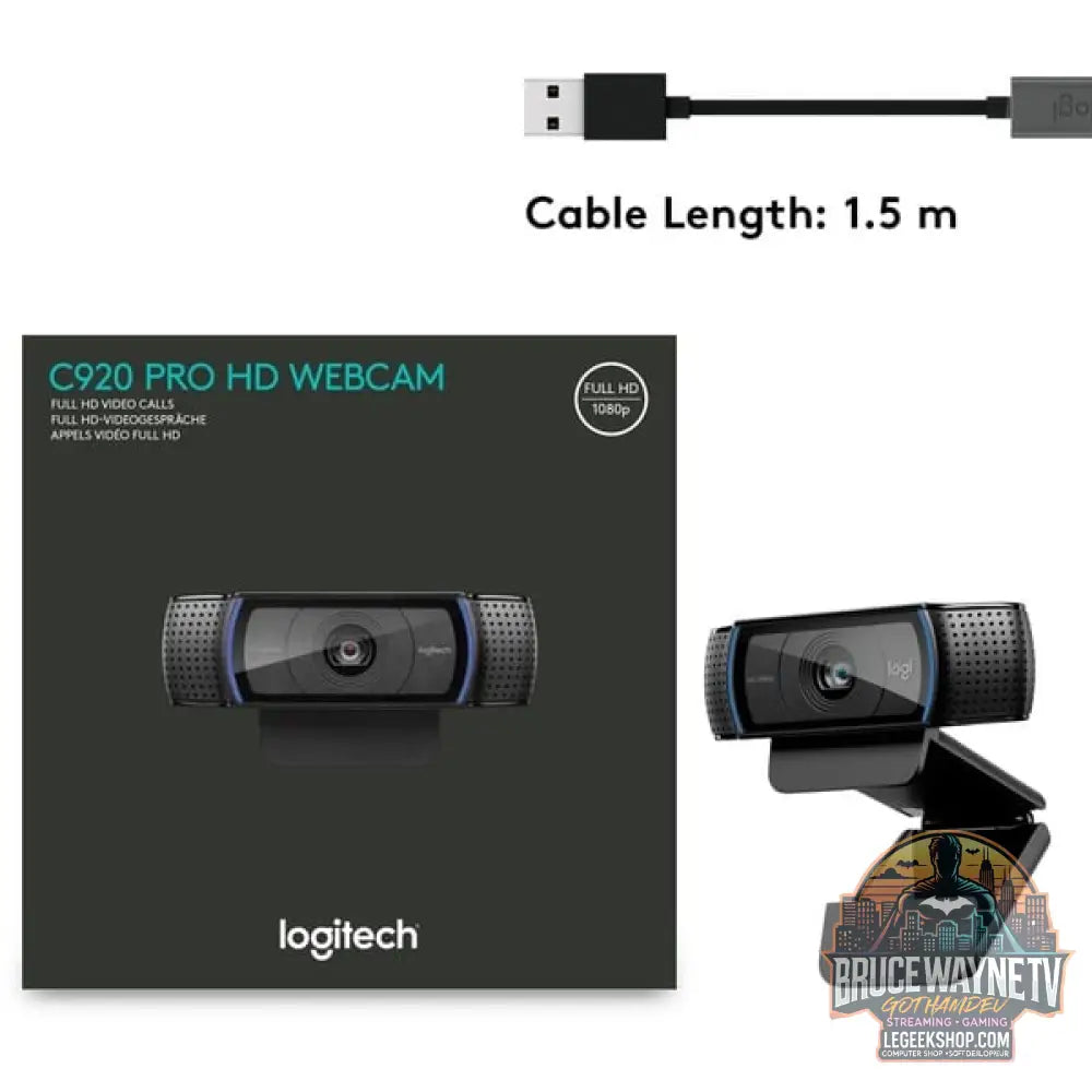 Logitech HD Pro, webcam C920 - Logitech - vue 10