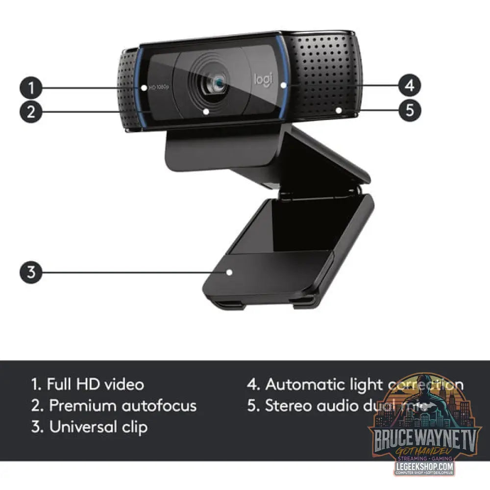 Logitech HD Pro, webcam C920 - Logitech - vue 6