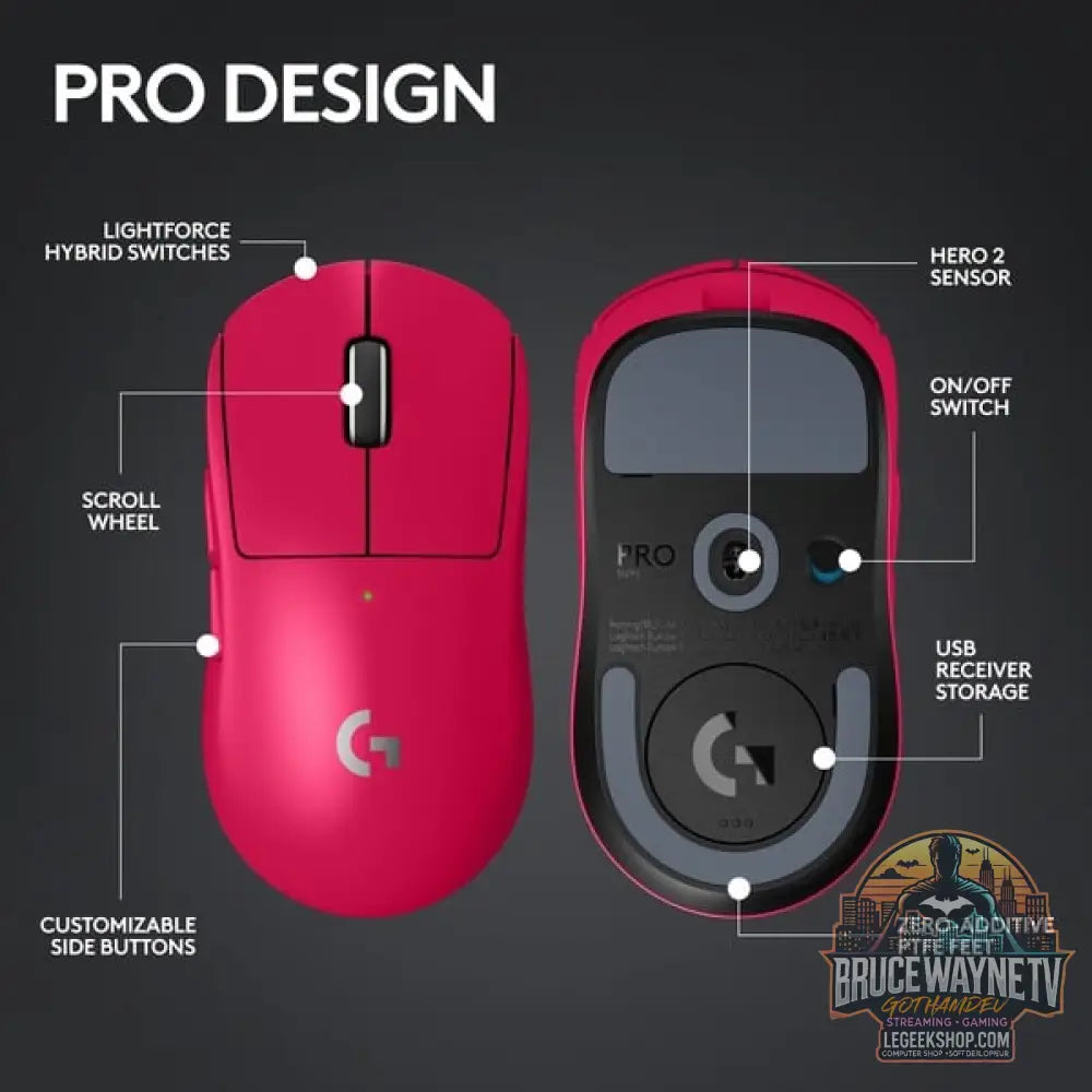 Logitech PRO X SUPERLIGHT 2, souris gaming - vue 7