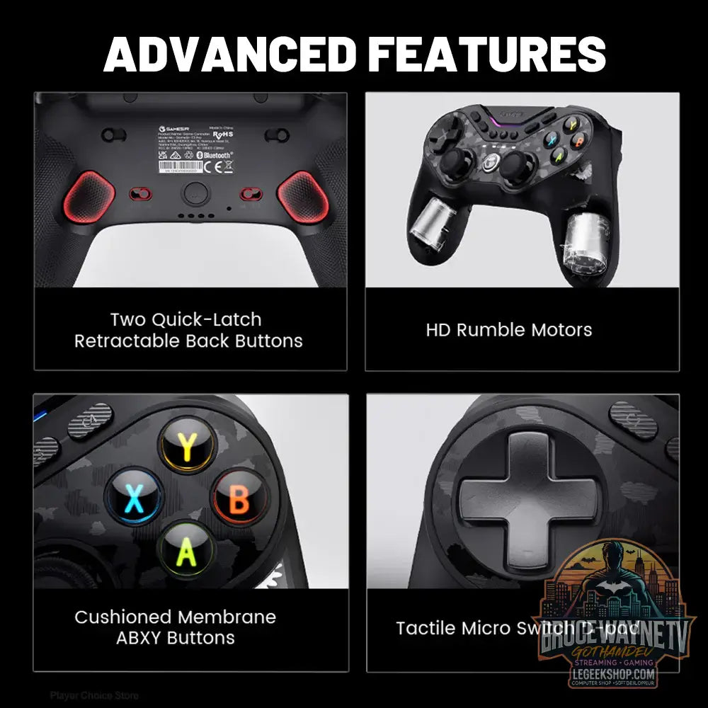 Manette de jeu GameSir Tarantula Pro pour PC Nintendo Switch 2 Android iOS avec joysticks TMR Hall NFC et gyroscope 6