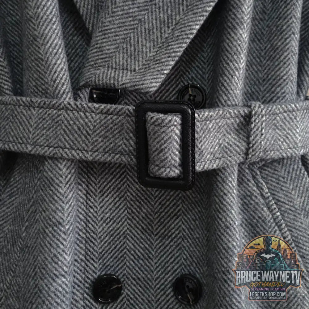 Manteau Long Laine Homme Chevrons Élégant Hiver - Manteau Long Homme