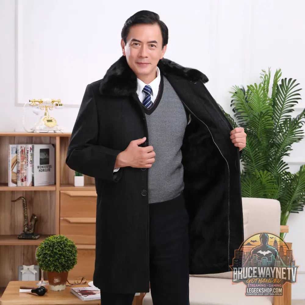 Manteau Long Laine Homme Hiver Élégant - Manteau Long Homme