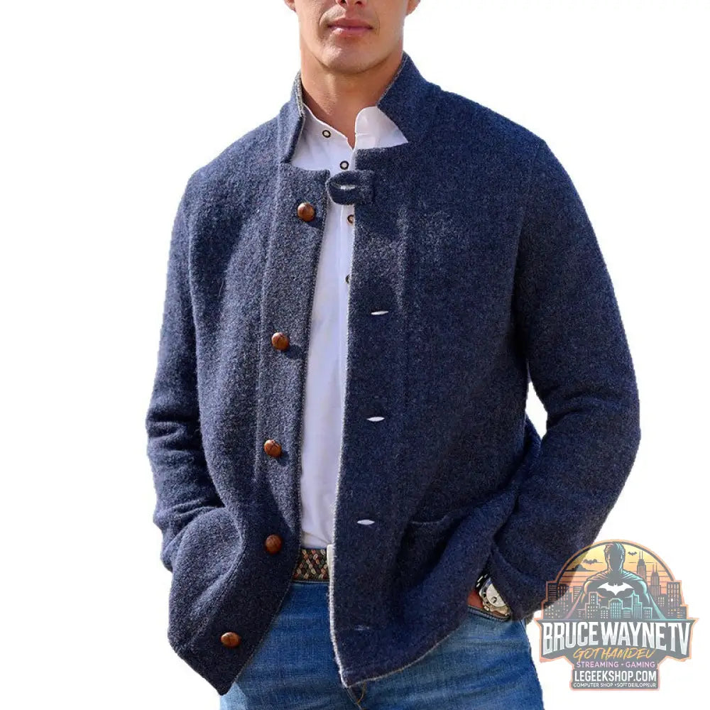 Manteau Mi-Long Homme Laine Décontracté Trench Coat Poches - Manteau Homme