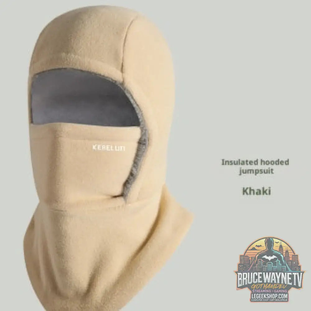 Masque Cagoule Polaire Coupe-Vent Moto Vélo Hiver - Khaki / Average Size - Accessoire Outdoor
