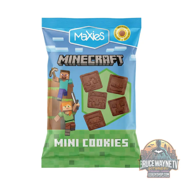 Maxies Minecraft Mini Cookies mini biscuits au chocolat de 100 g (Pack de 10) - Snacks & boissons importés