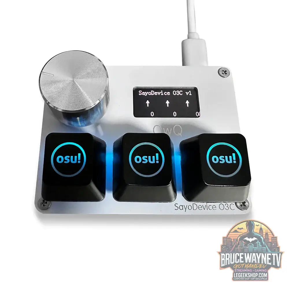 Mini Clavier Mécanique BTXETUEL SayoDevice OSU O3C – Switchs Magnétiques Roses | Écran IPS & Ultra-Vitesse - Clavier