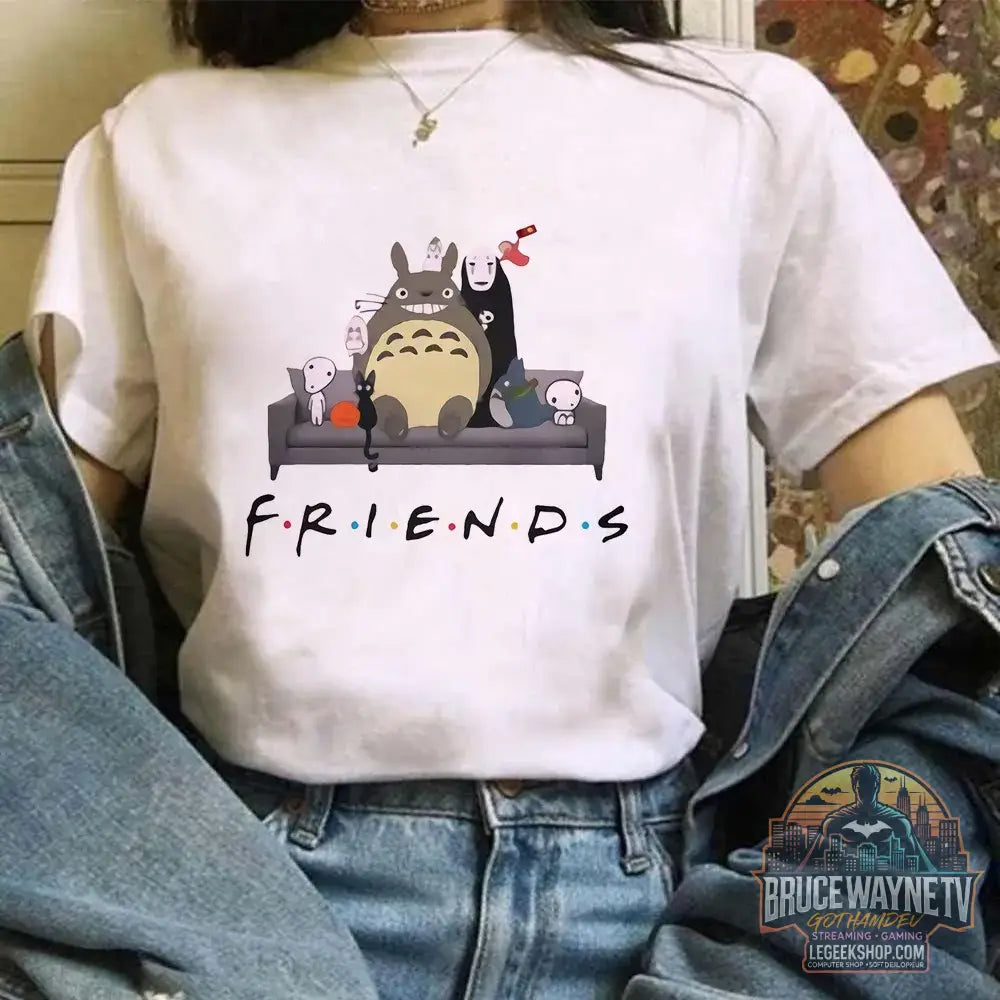 Miyazaki Hayao Kawaii T-shirt graphique T-shirt vêtements mode Totoro Studio Ghibli mignon Anime T-shirt femmes Harajuku