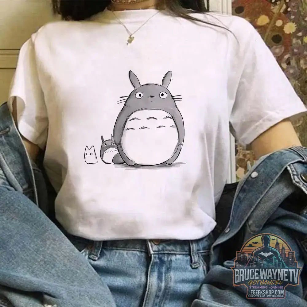 Miyazaki Hayao Kawaii T-shirt graphique T-shirt vêtements mode Totoro Studio Ghibli mignon Anime T-shirt femmes Harajuku