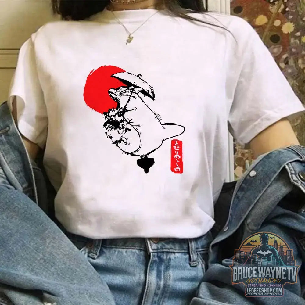 Miyazaki Hayao Kawaii T-shirt graphique T-shirt vêtements mode Totoro Studio Ghibli mignon Anime T-shirt femmes Harajuku