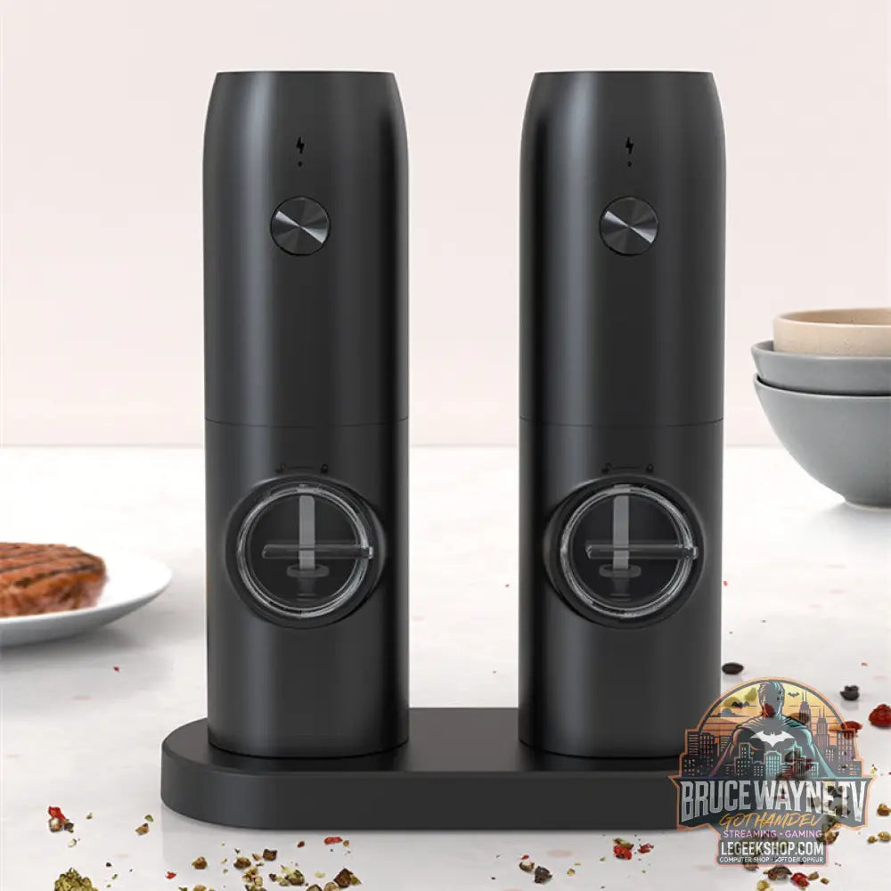 Moulin à Sel et Poivre Électrique Inox Rechargeable - Moulin Électrique