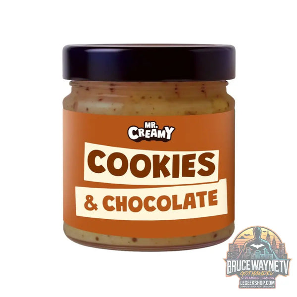 Mr. Creamy Cookies & Chocolate pâte à tartiner au cacao et aux noisettes avec éclats de biscuit de 200 g (Pack de 6)