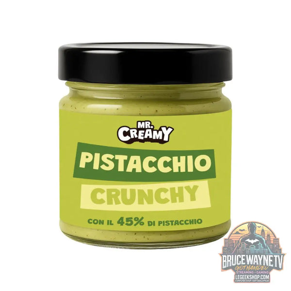 Mr. Creamy Pistache Croquant crème à tartiner au pistache 45% avec éclats de pistache de 200g (Pack de 6) - Snacks &
