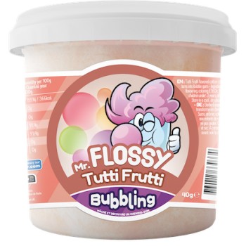 Mr Flossy Barbe à papa Bubbling Tutti Frutti 40 Gr x 12