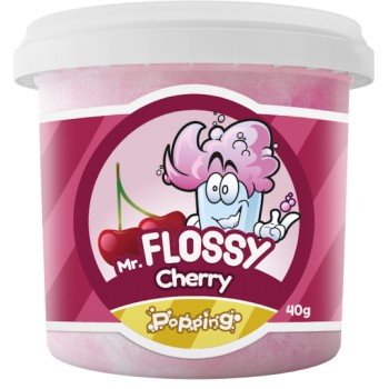 Mr Flossy Barbe à papa Pétillante Cerise 40 Gr x 12