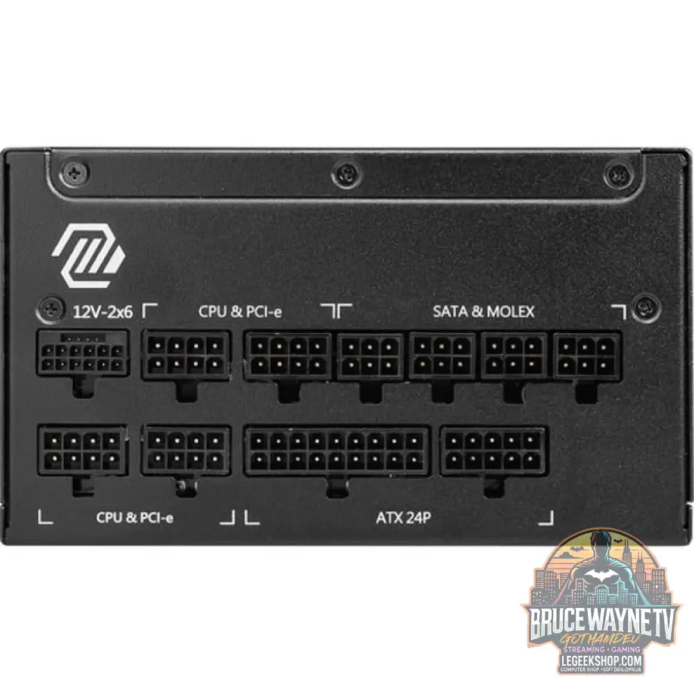MSI MAG A1000GL PCIE5, alimentation PC - MSI - vue 3