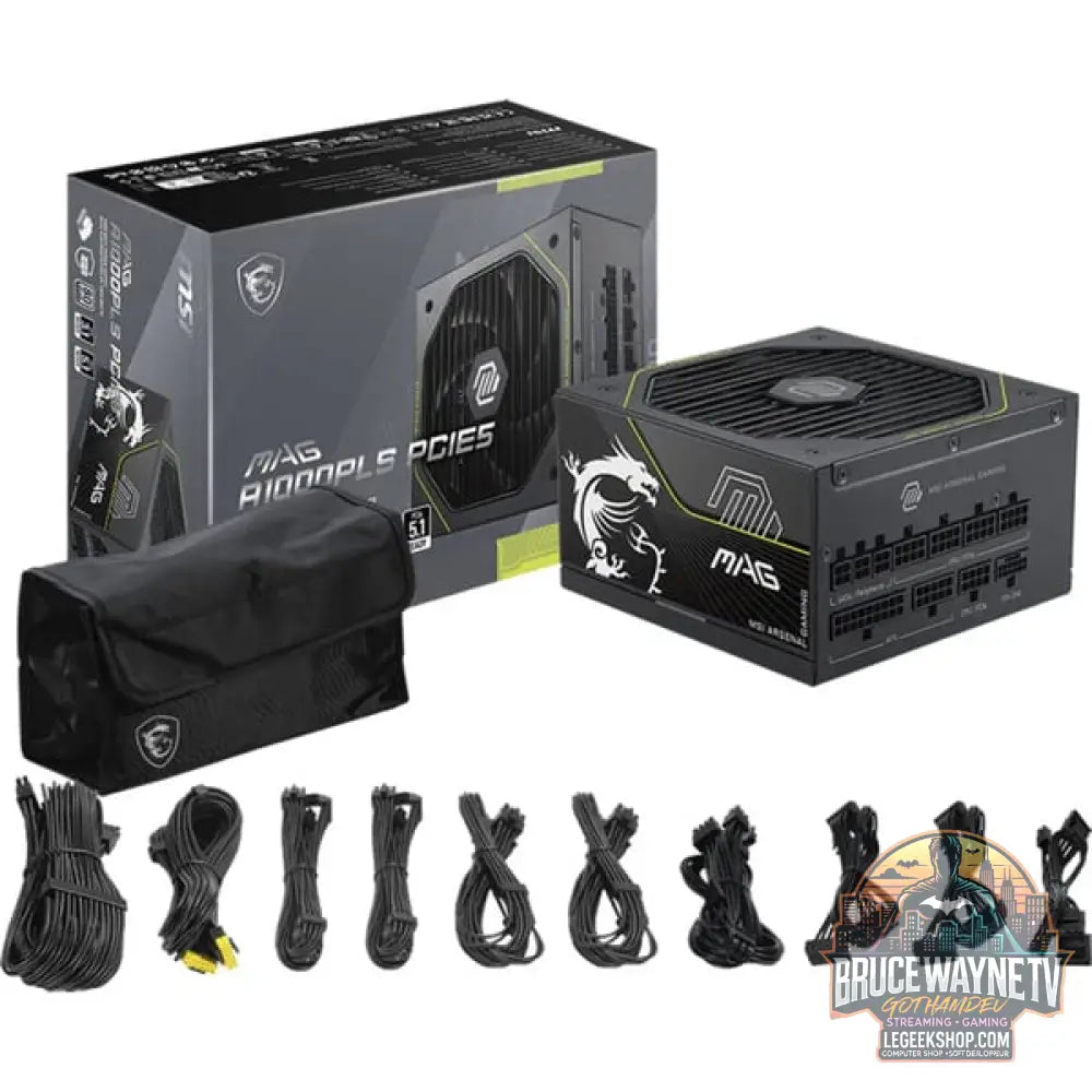 MSI MAG A1000PLS PCIE5 1000W, alimentation PC - MSI - vue 5