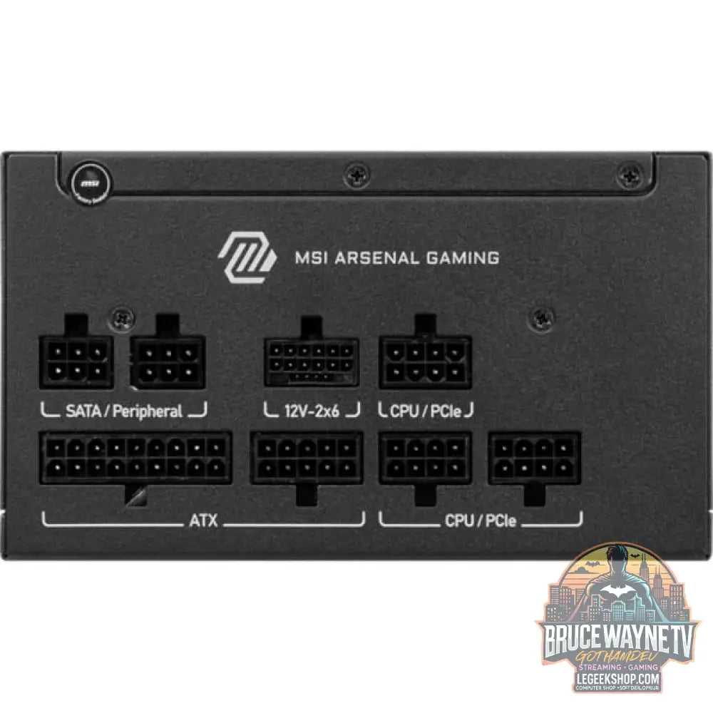 MSI MAG A750GLS PCIE5, alimentation PC - MSI - vue 3