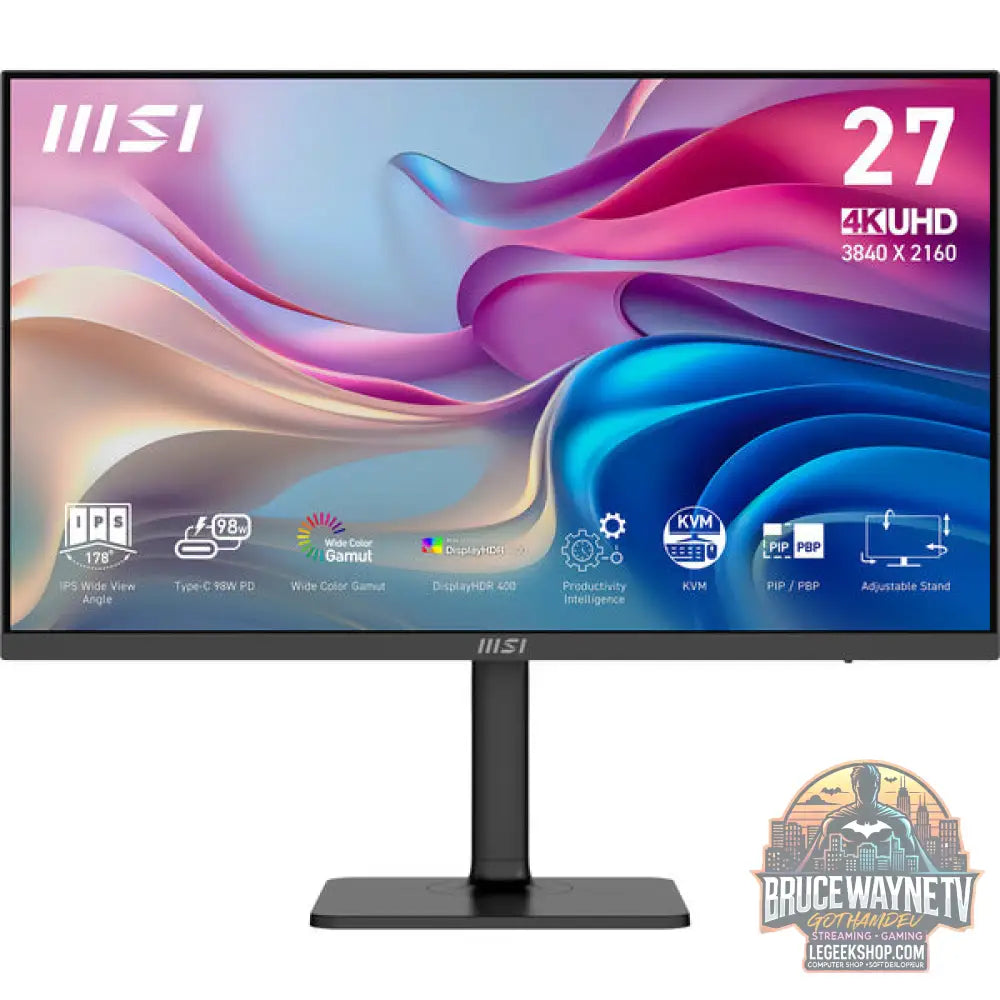 MSI Modern MD272UPHGDE 27" 3840 × 2160 px IPS 60 Hz - MSI - vue 4