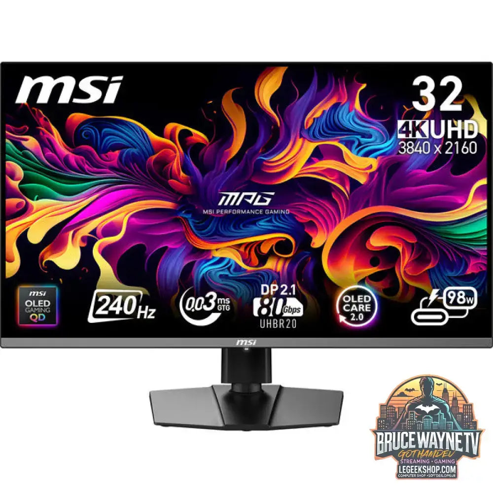 MSI MPG 322URXDE QD-OLED 31,5" 3840 × 2160 px QD-OLED 240 Hz - MSI - vue 5