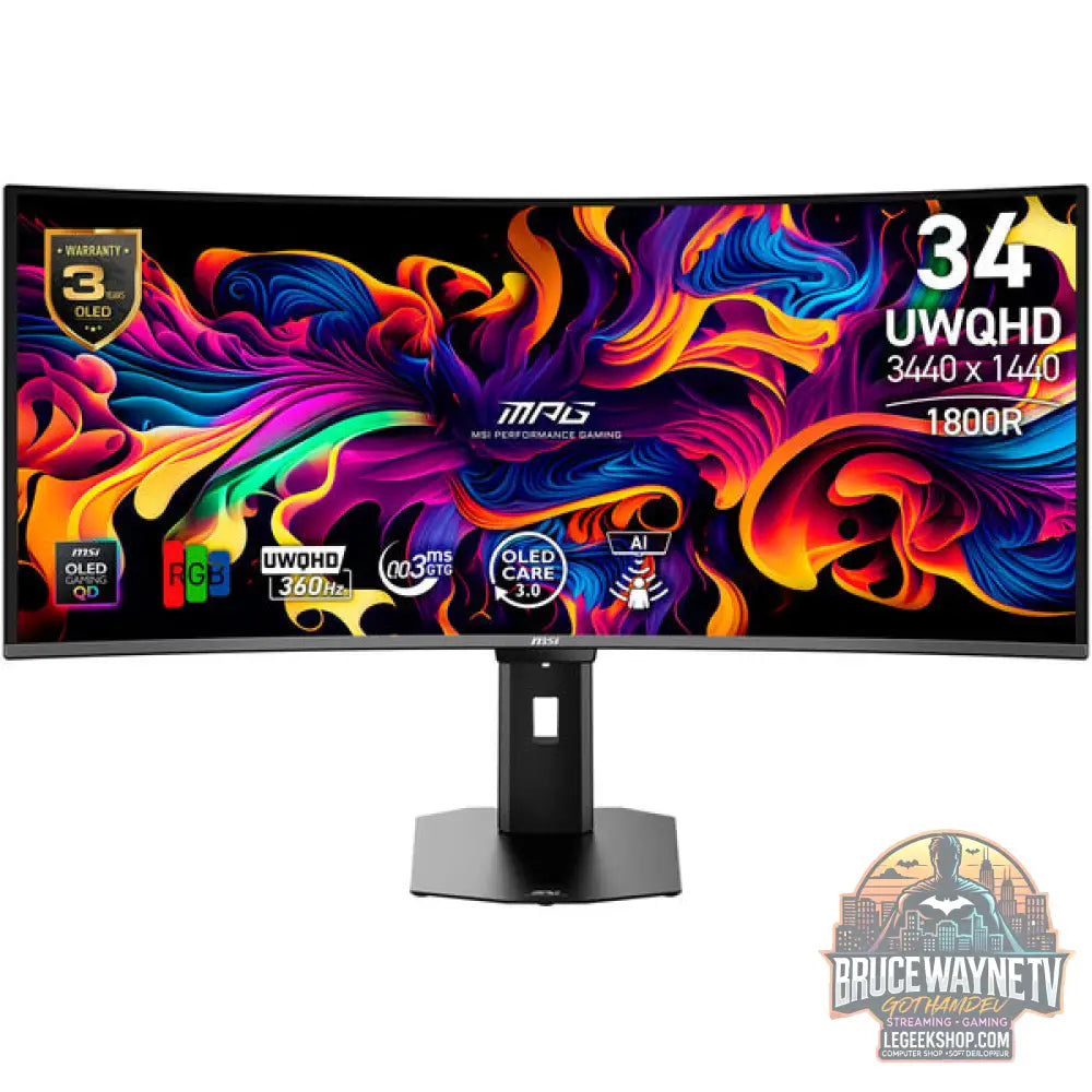 MSI MPG 341CQRDE QD-OLED X36 34" QHD/WQHD QD-OLED 360 Hz - MSI - vue 2