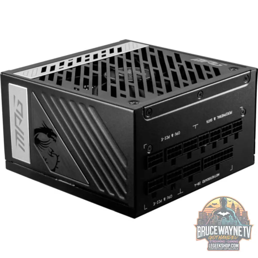 MSI MPG A1000G 1000W, alimentation PC - MSI - vue 3