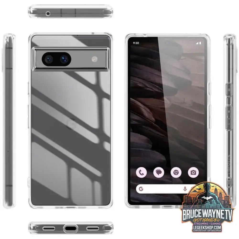 Nevox StyleShell SHOCKFlex, Handyhülle transparent, Google Pixel 8 Pro - Feature: Aussparung für Kamera - vue 3