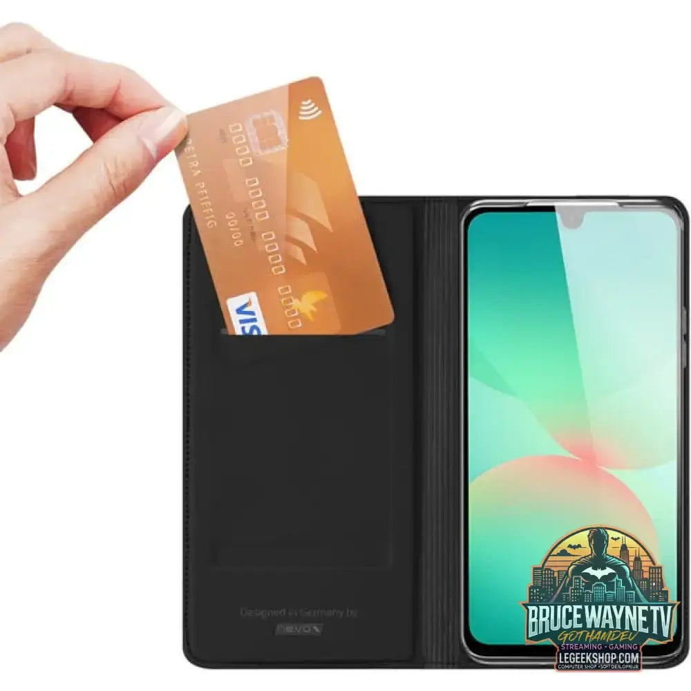 Nevox Vario Series, Handyhülle schwarz, Samsung Galaxy A26 5G - Verschluss: Magnet - vue 4