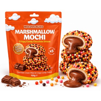 NOLOVE Bliss Marshmallow MochiCrispy Candy Chocolate Dream 100 Gr x 24