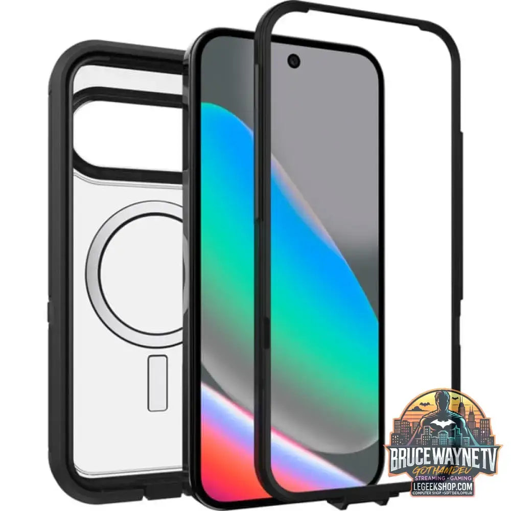 Otterbox Defender Pro XT, Handyhülle transparent/schwarz, Google Pixel 10/10 Pro, Pixelsnap - Feature: Aussparung für Kamera - vue 3