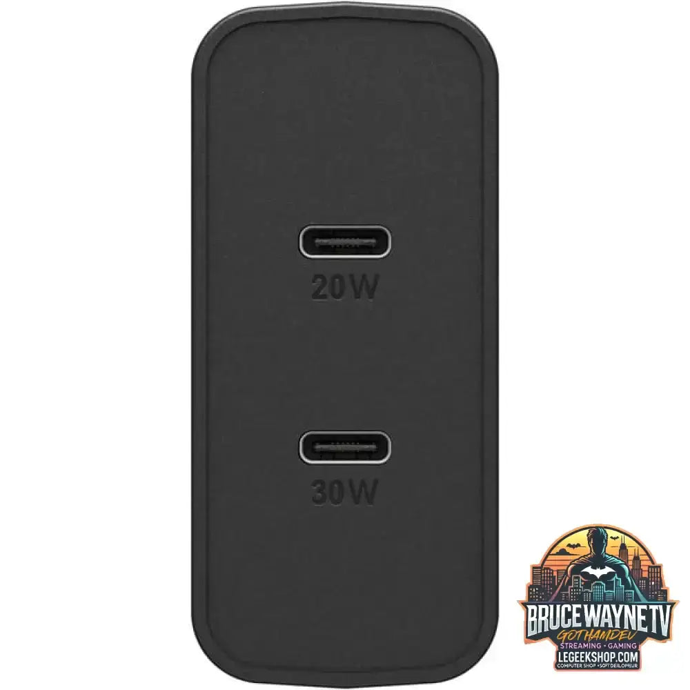 Otterbox USB-C Wand-Schnellladegerät, 50W Combined schwarz - Stromquelle: Steckdose - vue 3
