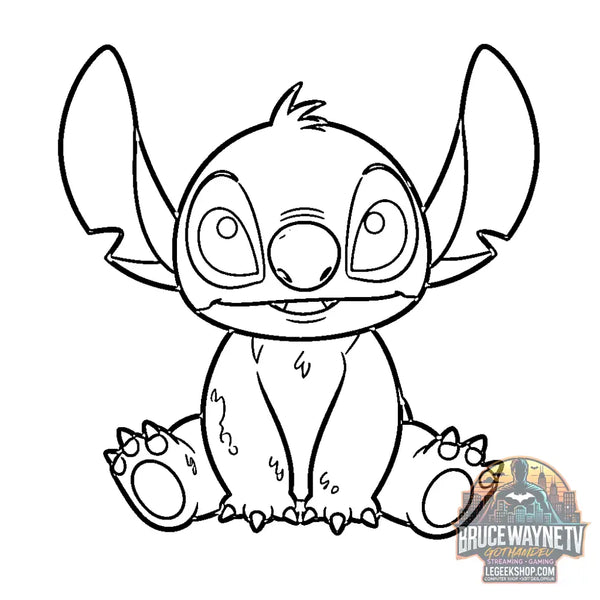Page coloriage stitch solo — Page coloriage, photo principale LeGeekShop