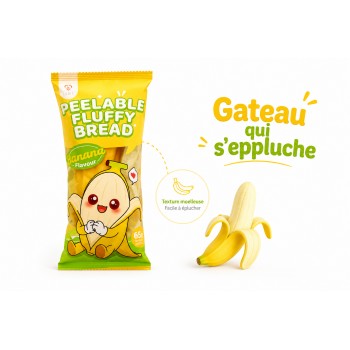 Peelable Fluffy Bread Banana 65 Gr x 32