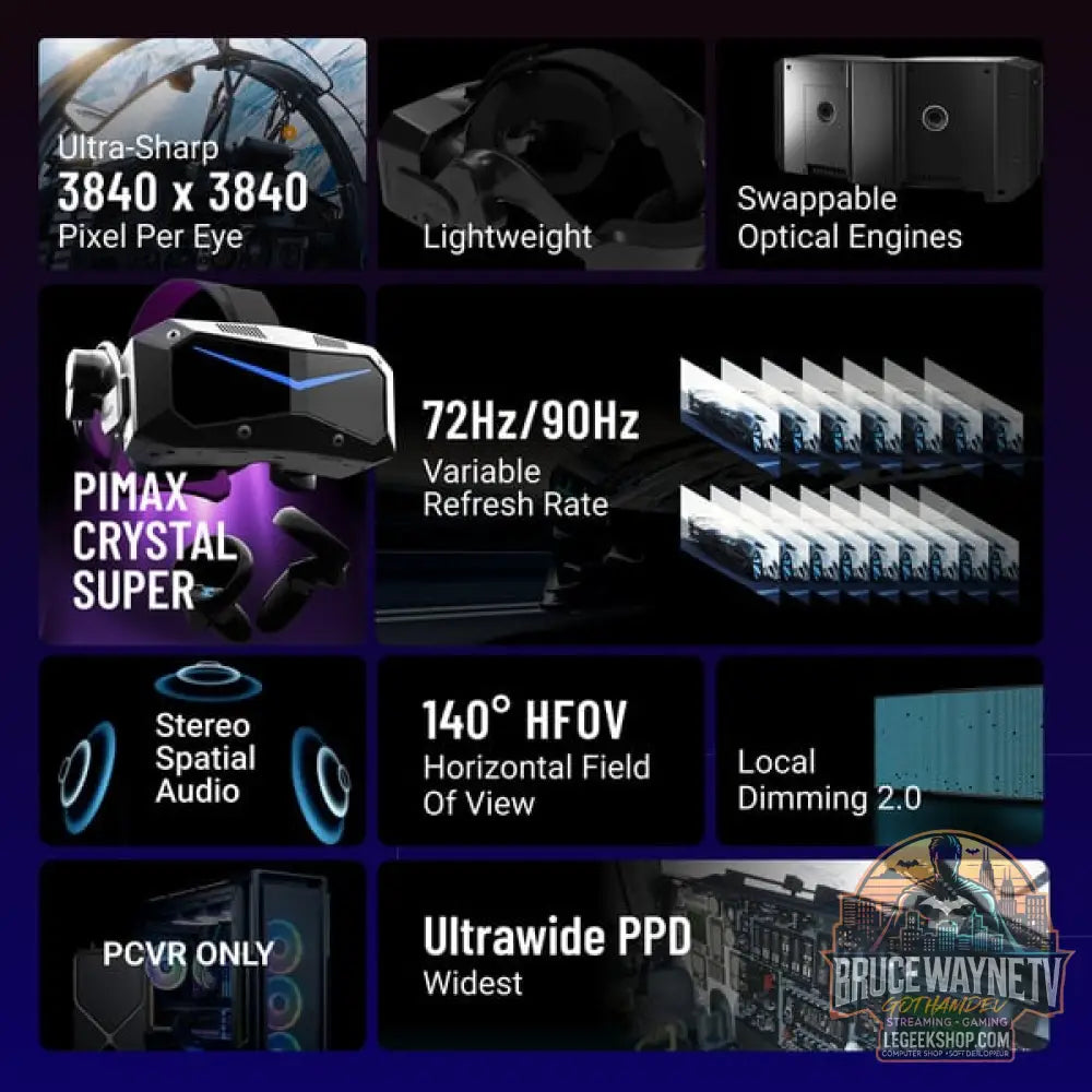 Pimax Crystal Super Ultrawide, VR-Brille - Pimax - vue 2