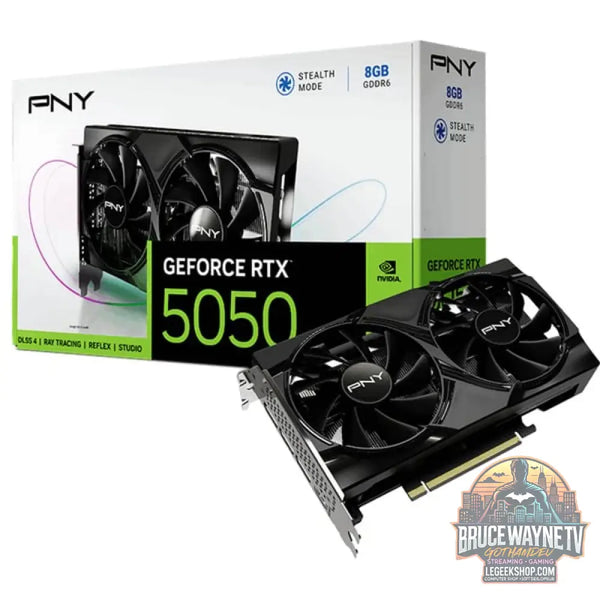PNY GeForce RTX 5050 Dual Fan, carte graphique DLSS 4, 3x DisplayPort, 1x HDMI 2.1 - PNY