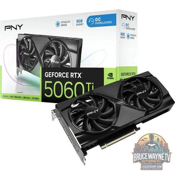 PNY GeForce RTX 5060 Ti 8GB, carte graphique DLSS 4, 3x DisplayPort, 1x HDMI 2.1 - PNY