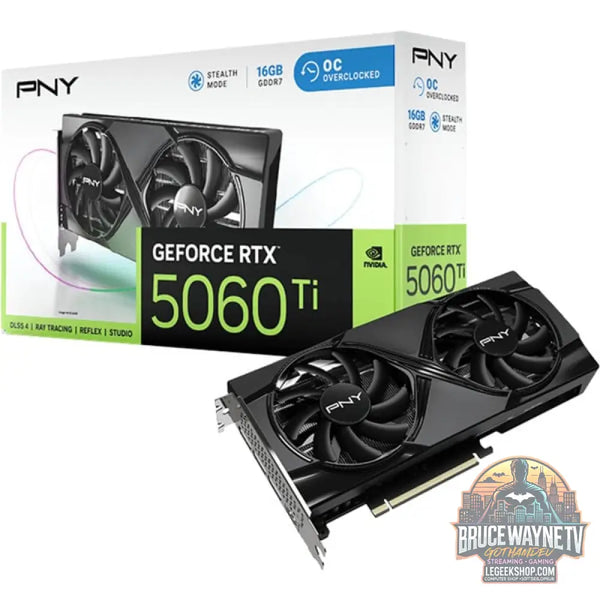 PNY GeForce RTX 5060 Ti OC 16GB, carte graphique DLSS 4, 3x DisplayPort, 1x HDMI 2.1 - PNY